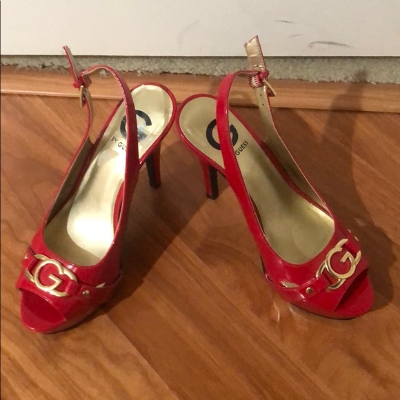 Red guess heels - Picture 3 of 3